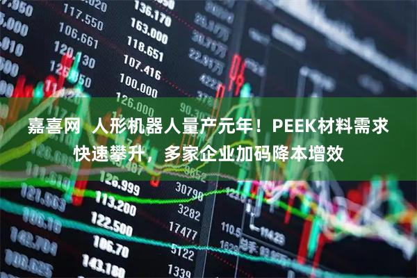 嘉喜网  人形机器人量产元年！PEEK材料需求快速攀升，多家企业加码降本增效